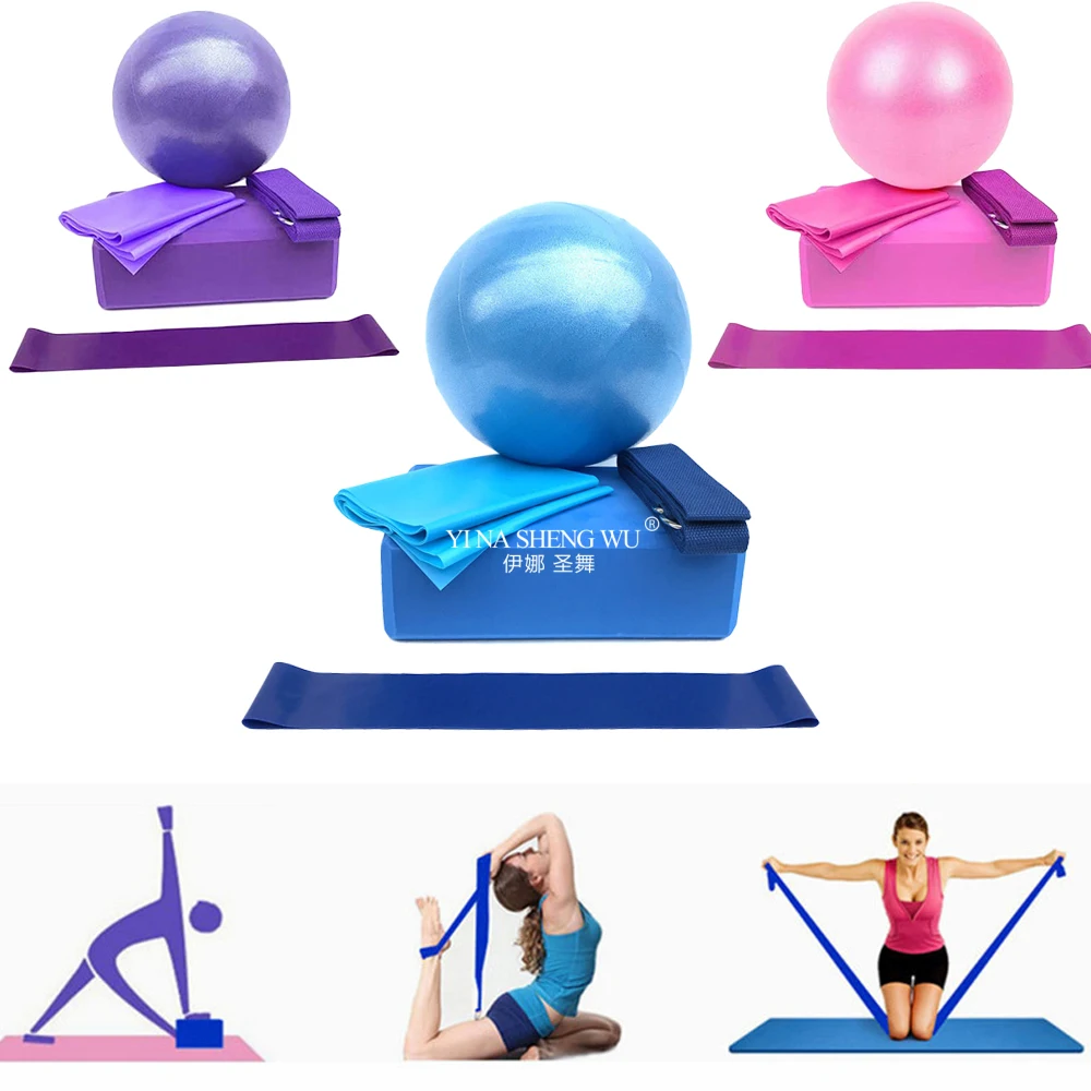 Pilates Yoga Block - Yoga Starter Kit 5pc Set Yoga