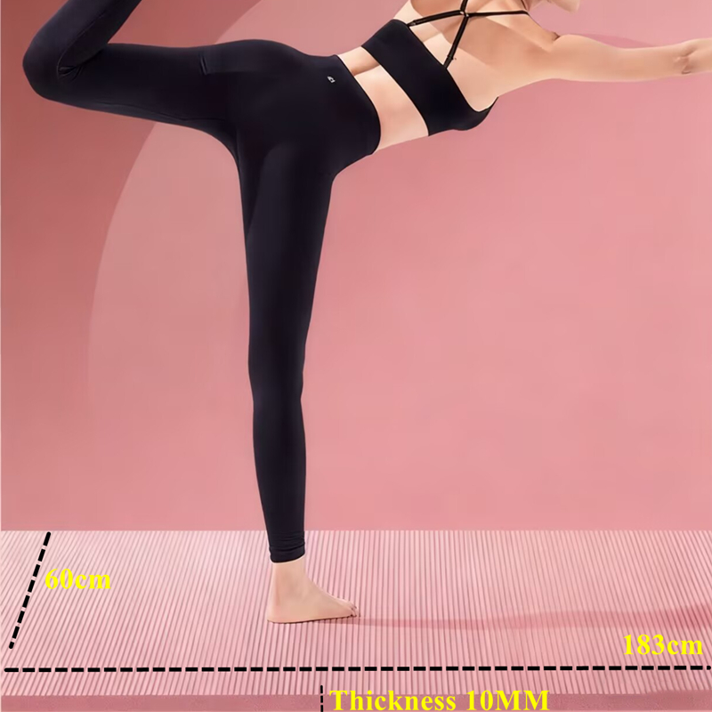 Pilates Yoga Mat Thickness - Training 183x60cm Non-slip Training Indoor 20mm