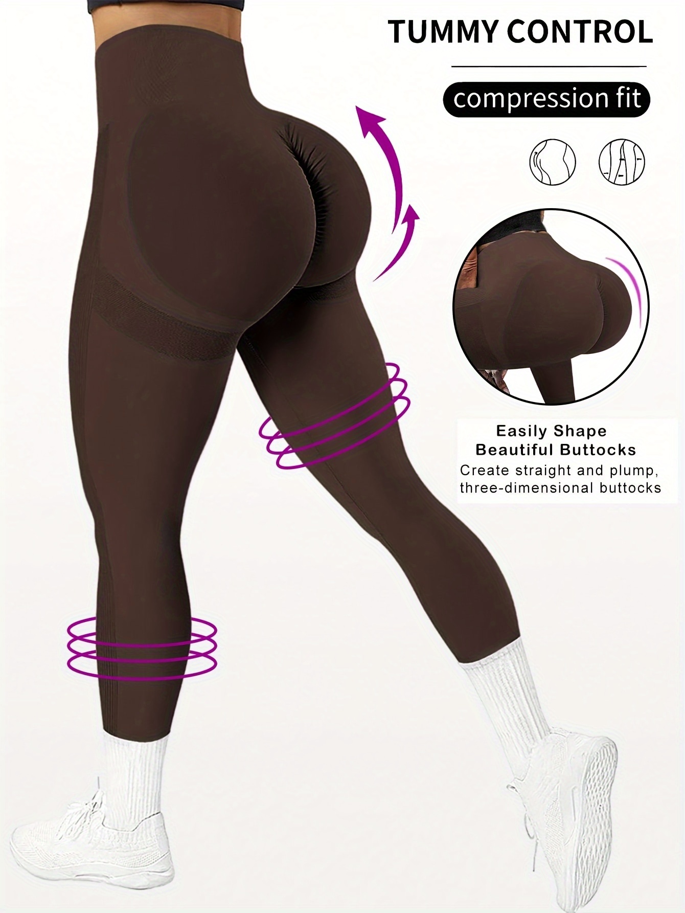 Pilates Yoga Leggings - CZGUKE Seamless Women's High Waist Yoga