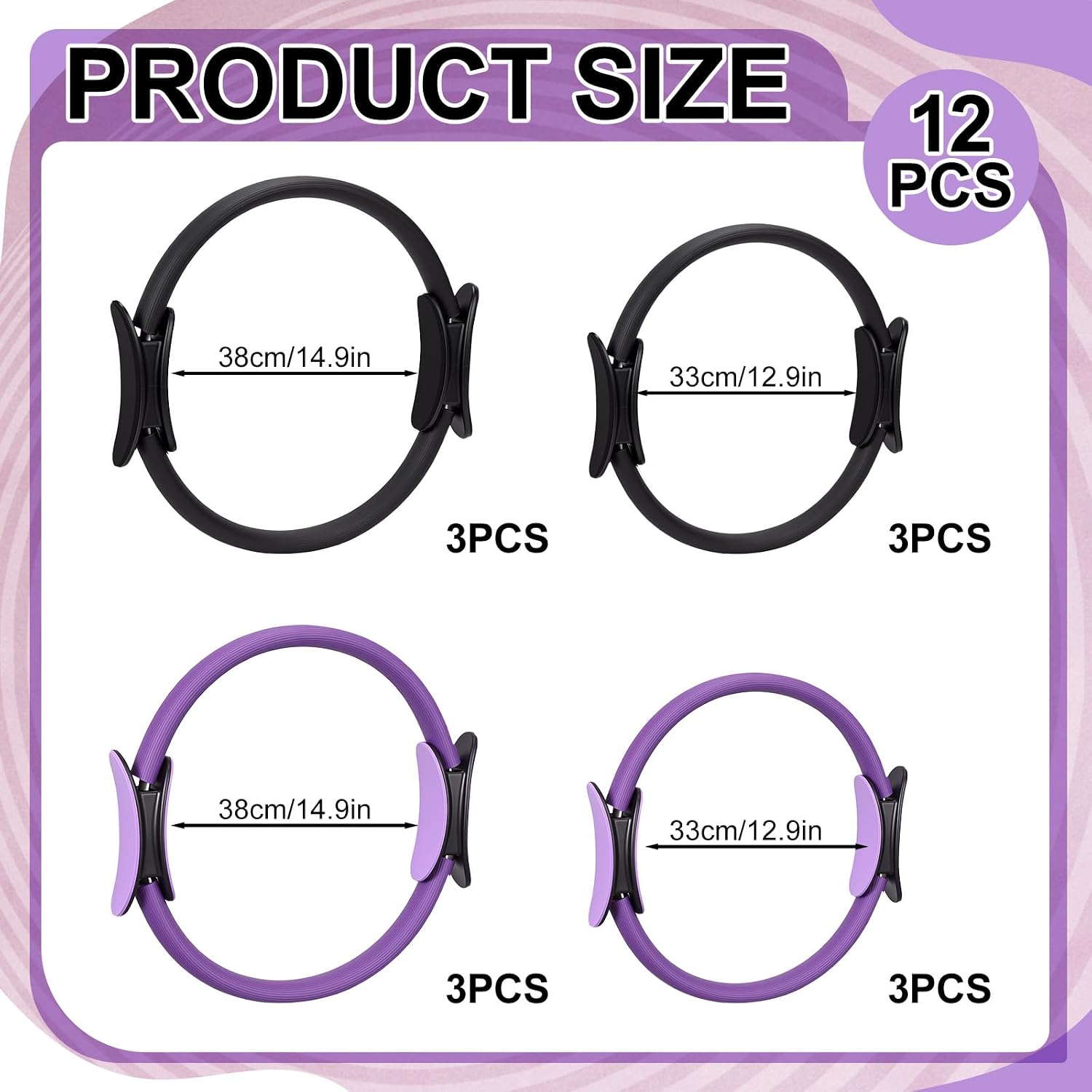 12 Pcs Pilates Ring Set Dual S - Pilates Ring Magic ulasan dan harga