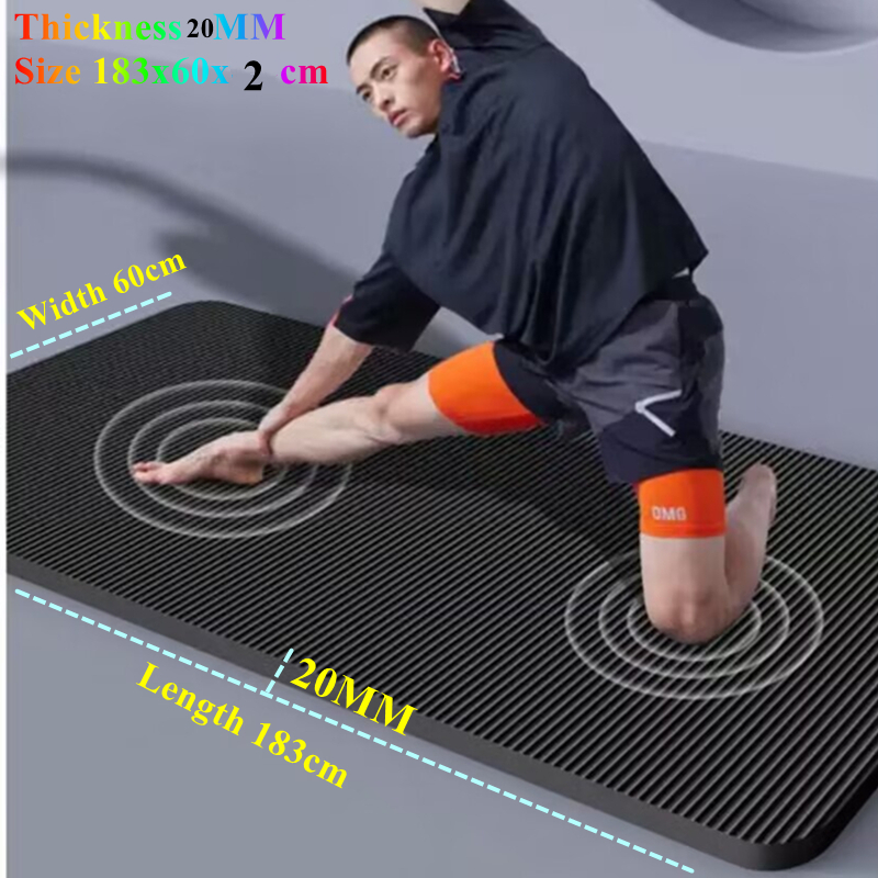 20MM Yoga Mat Anti-skid 183×60 - Pilates Yoga Matte ulasan dan harga