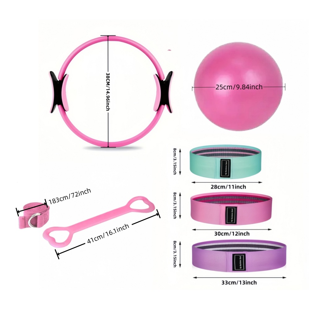 8-piece Pilates Ring Ring Set  - Pilates Yoga Resistance Ring ulasan dan harga