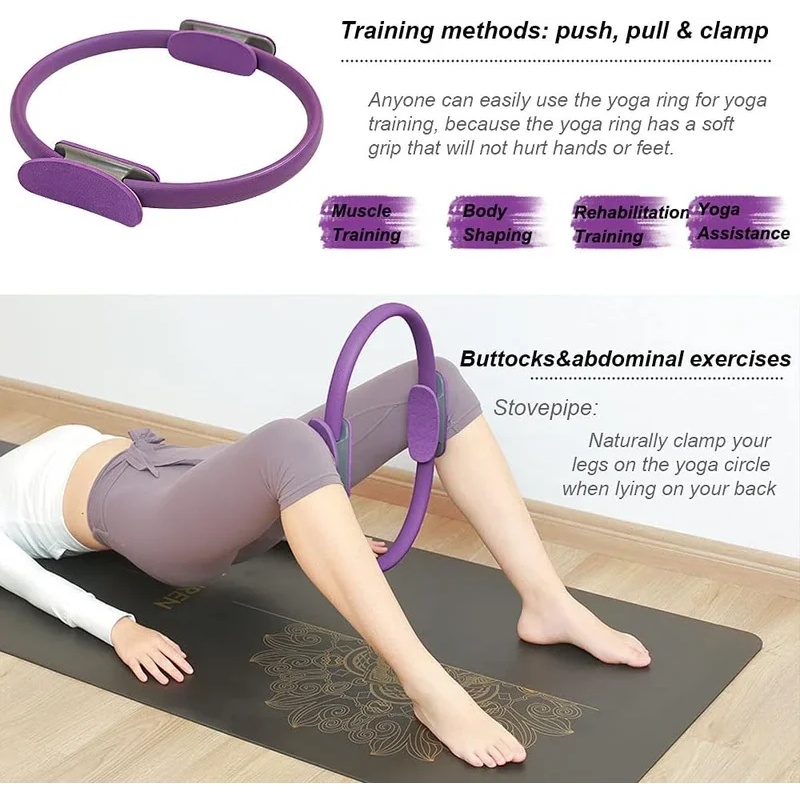 1Pc Non Slip Yoga Pilates Resi - Pilates Yoga Resistance Ring ulasan dan harga