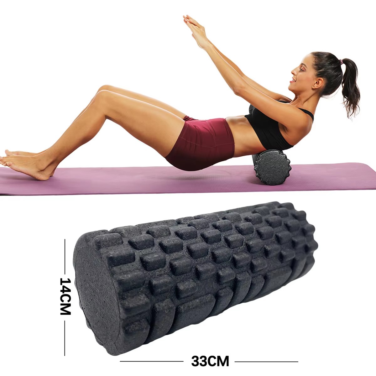 30/33cm Fitness Foam Roller Yo - Pilates Yoga Roller ulasan dan harga