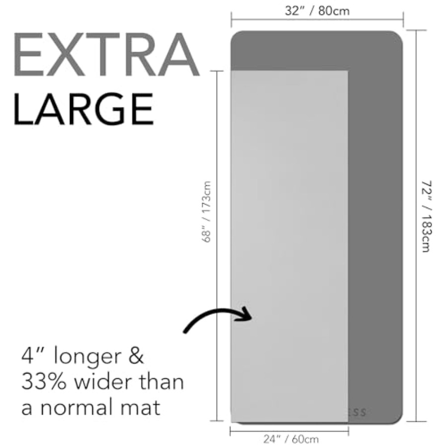 Large Exercise Mat Extra Thick - Pilates Yoga Mat Thickness ulasan dan harga