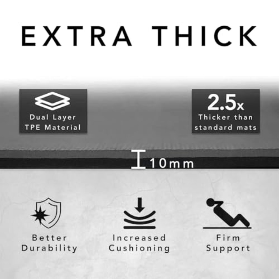 Large Exercise Mat Extra Thick - Pilates Yoga Mat Thickness ulasan dan harga
