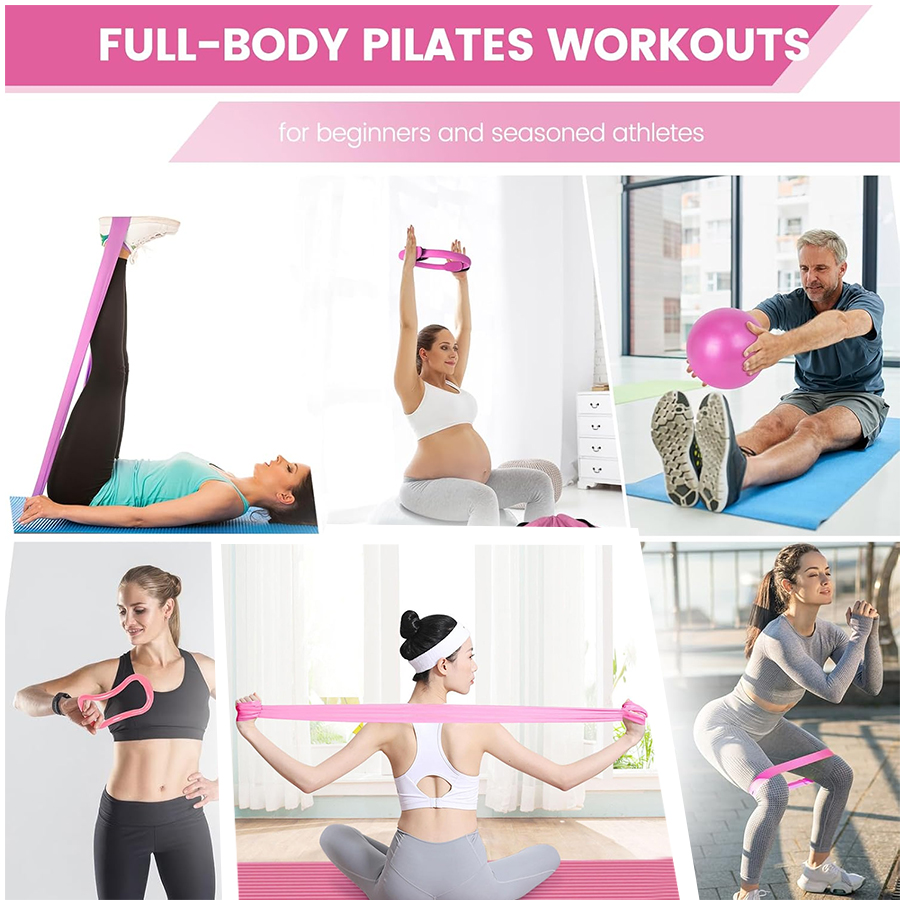 Customized LOGO 5-Piece Home G - Pilates Yoga Resistance Ring ulasan dan harga