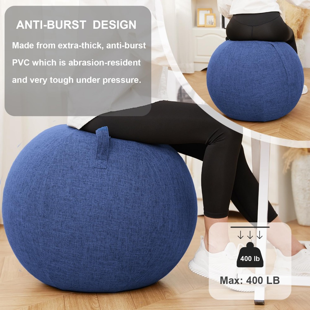 Fitness Ball Chair with Fabric - Pilates Yoga Pregnancy ulasan dan harga