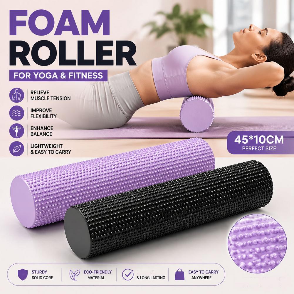 Yoga Foam Roller EVA High Dens - Pilates Yoga Roller ulasan dan harga
