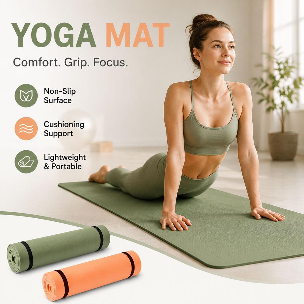 Thick Yoga Mat Anti-skid Sport - Pilates Yoga Mat Thickness ulasan dan harga