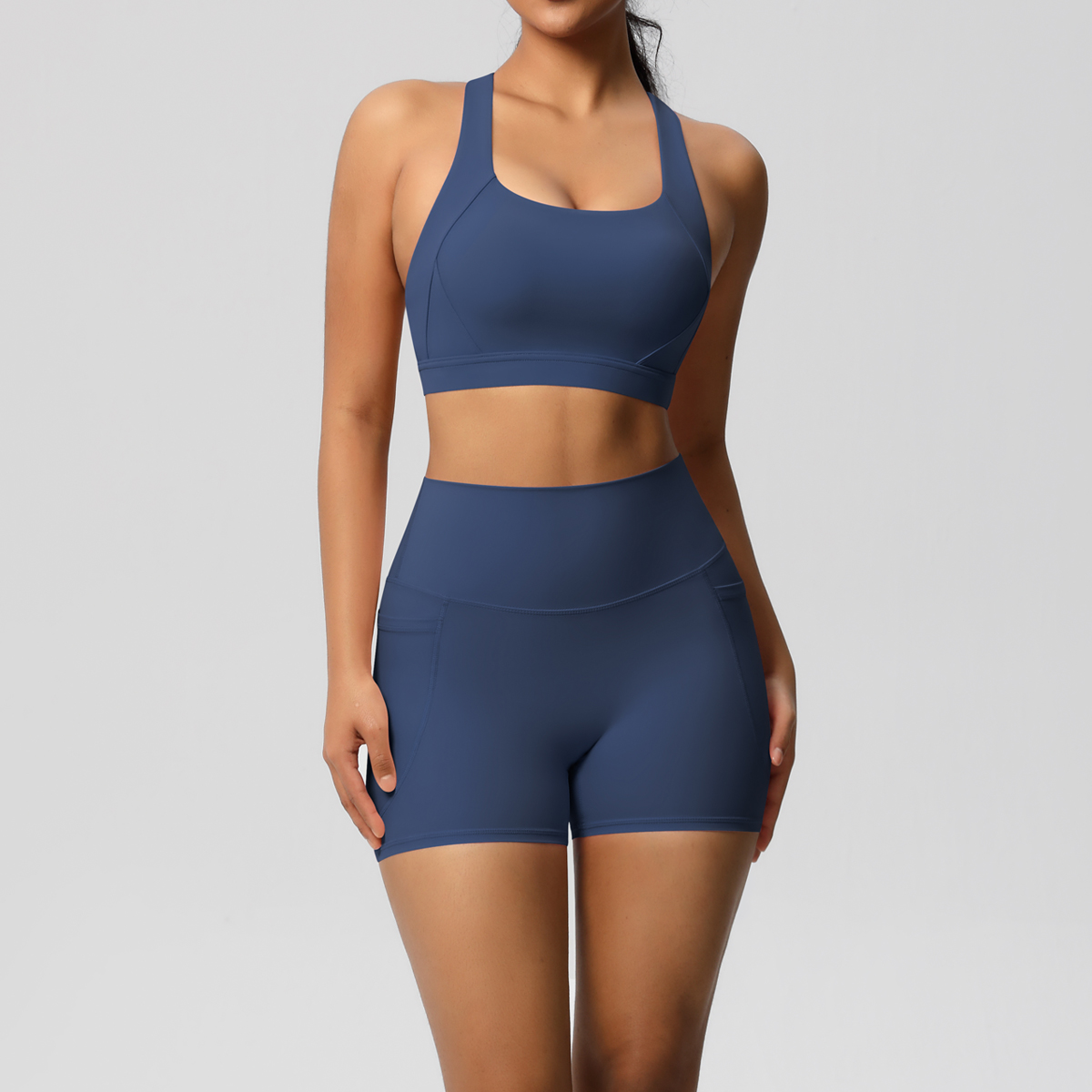 2PCS Sportswear With Pocketed  - Pilates Yoga Leggings ulasan dan harga