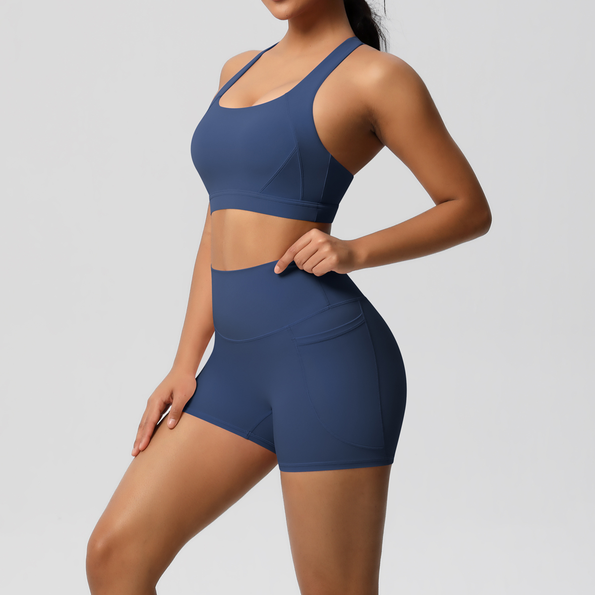 2PCS Sportswear With Pocketed  - Pilates Yoga Leggings ulasan dan harga