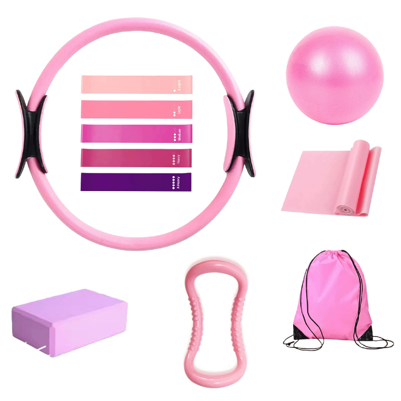 Pilates 11-Piece Set, Includes - Pilates Yoga Resistance Ring ulasan dan harga