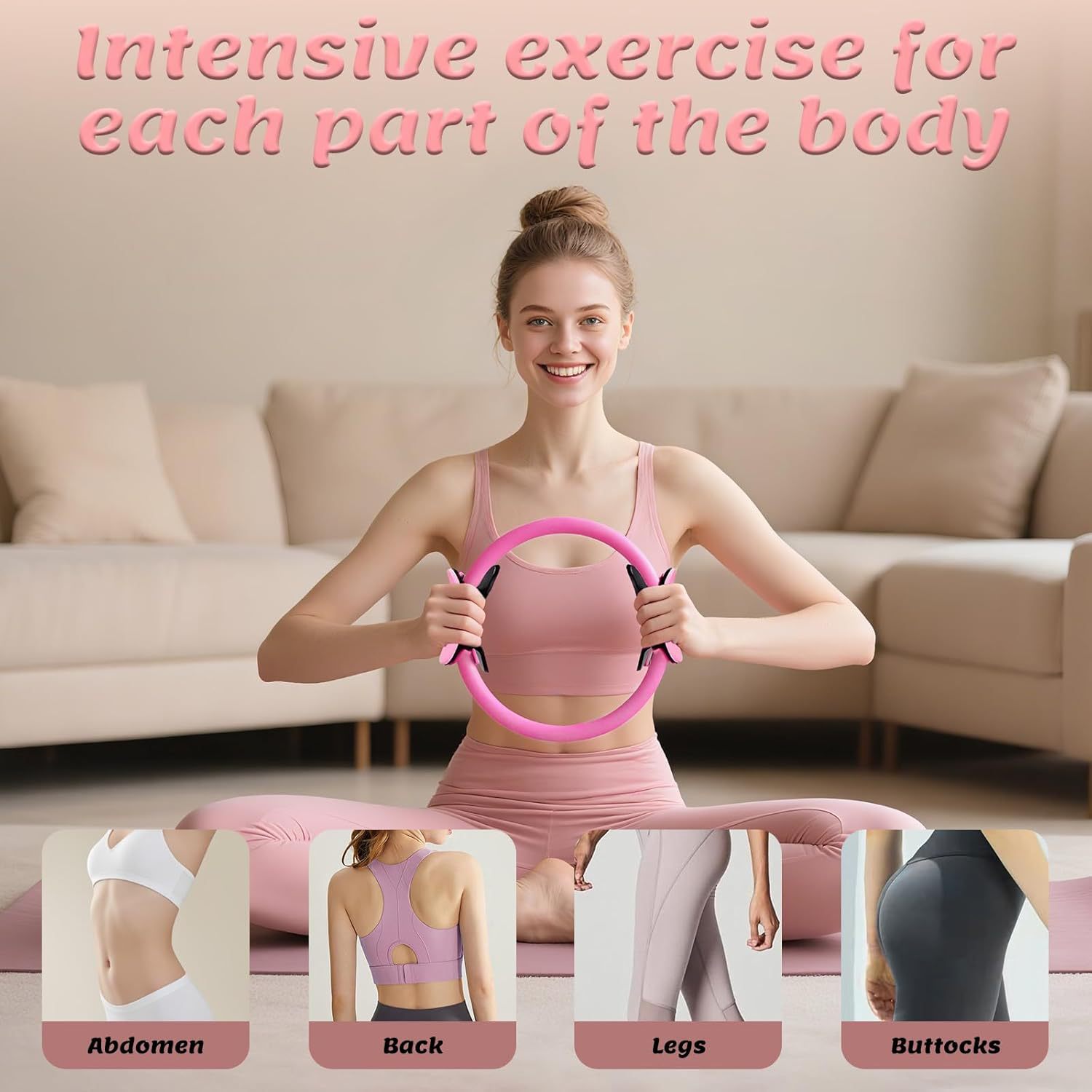 Pilates 11-Piece Set, Includes - Pilates Yoga Resistance Ring ulasan dan harga