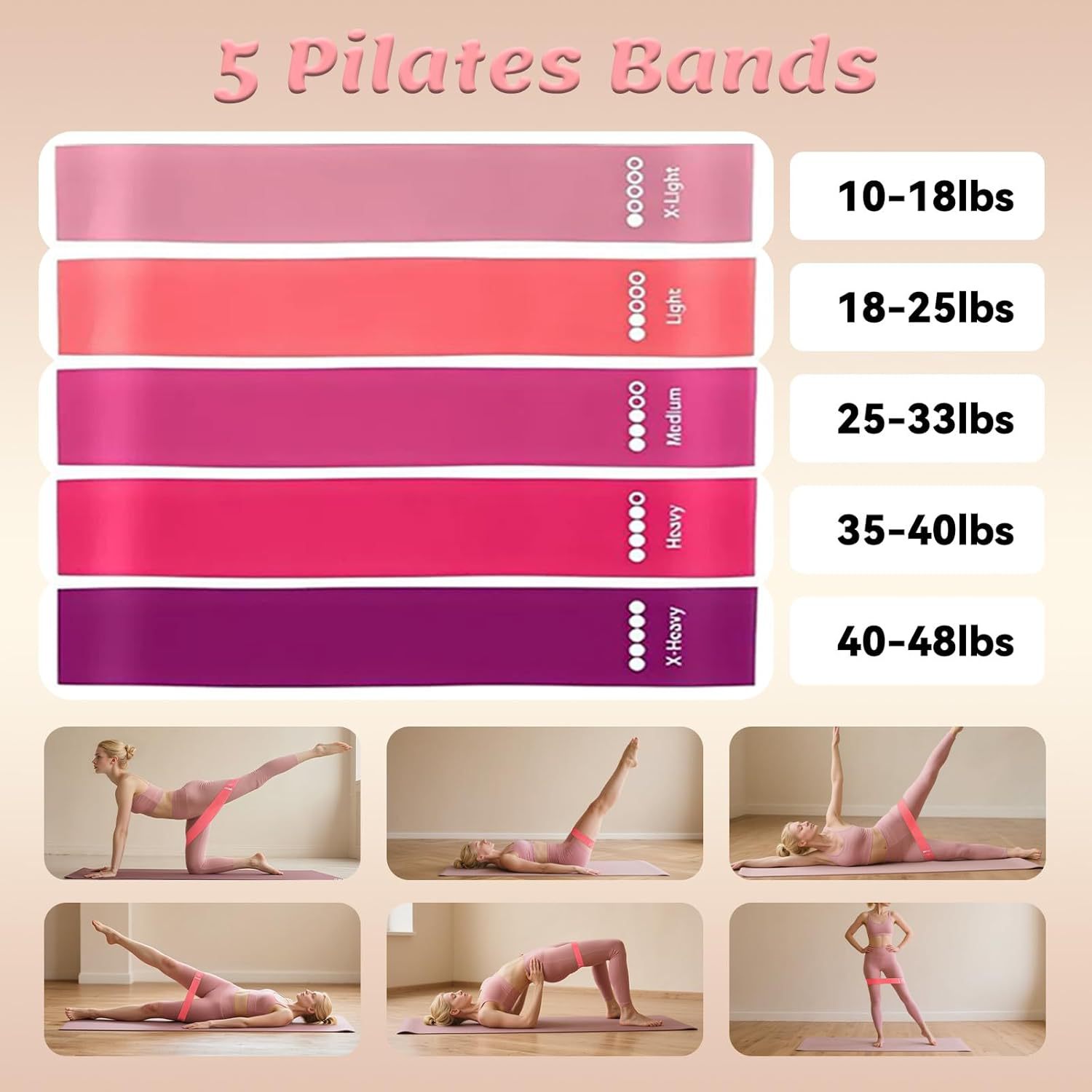 Pilates 11-Piece Set, Includes - Pilates Yoga Resistance Ring ulasan dan harga
