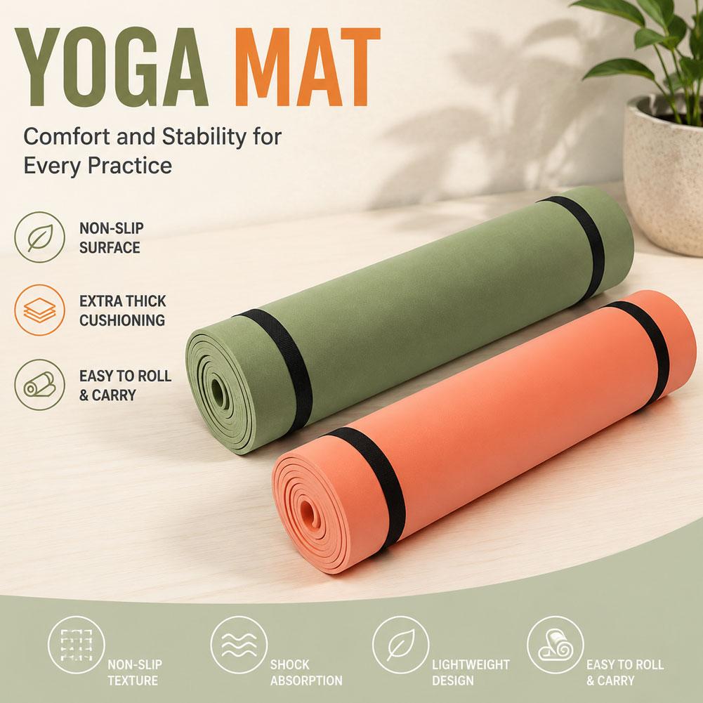1/2Pcs Thick Yoga Mat Anti-ski - Pilates Yoga Mat Thickness ulasan dan harga