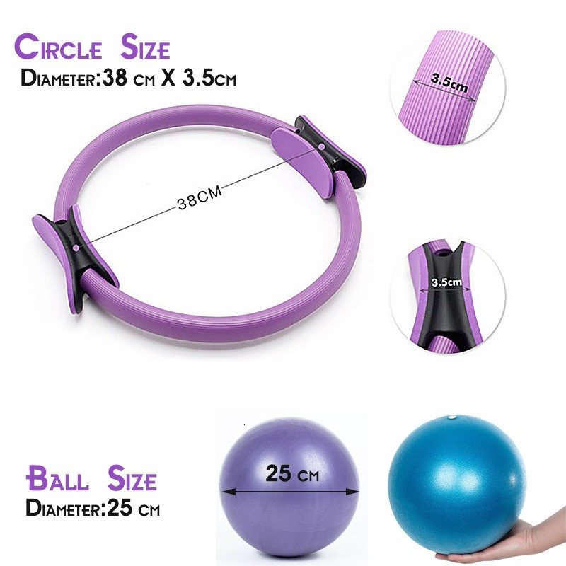 25cm Yoga Pilates Ring Set wit - Pilates Yoga Resistance Ring ulasan dan harga