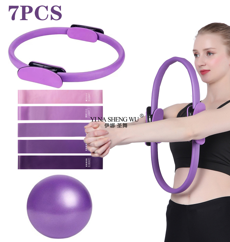 7Pcs Pilates Equipment For Hom - Pilates Ring Magic ulasan dan harga