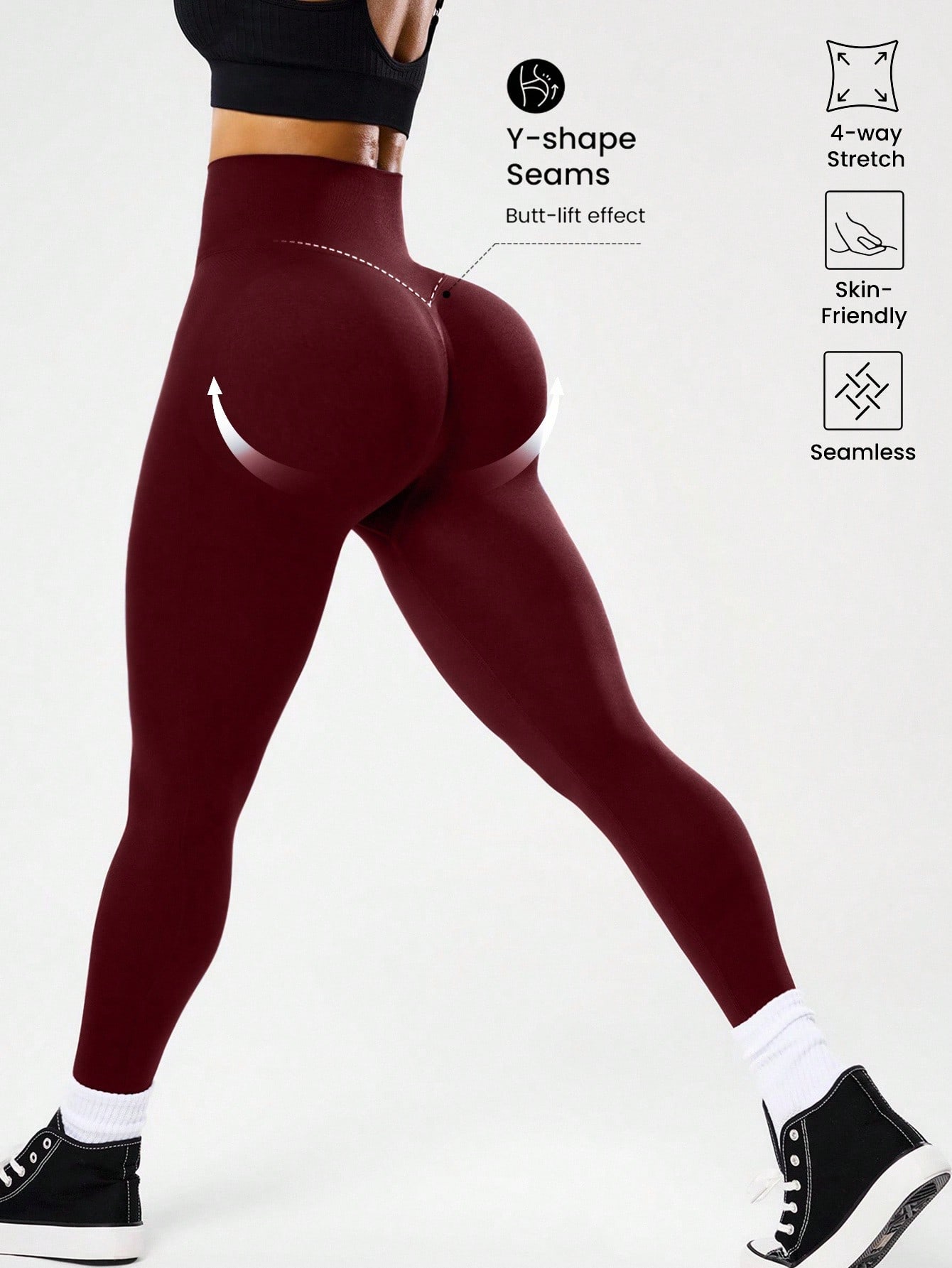 High-waisted seamless yoga leg - Pilates Yoga Leggings ulasan dan harga